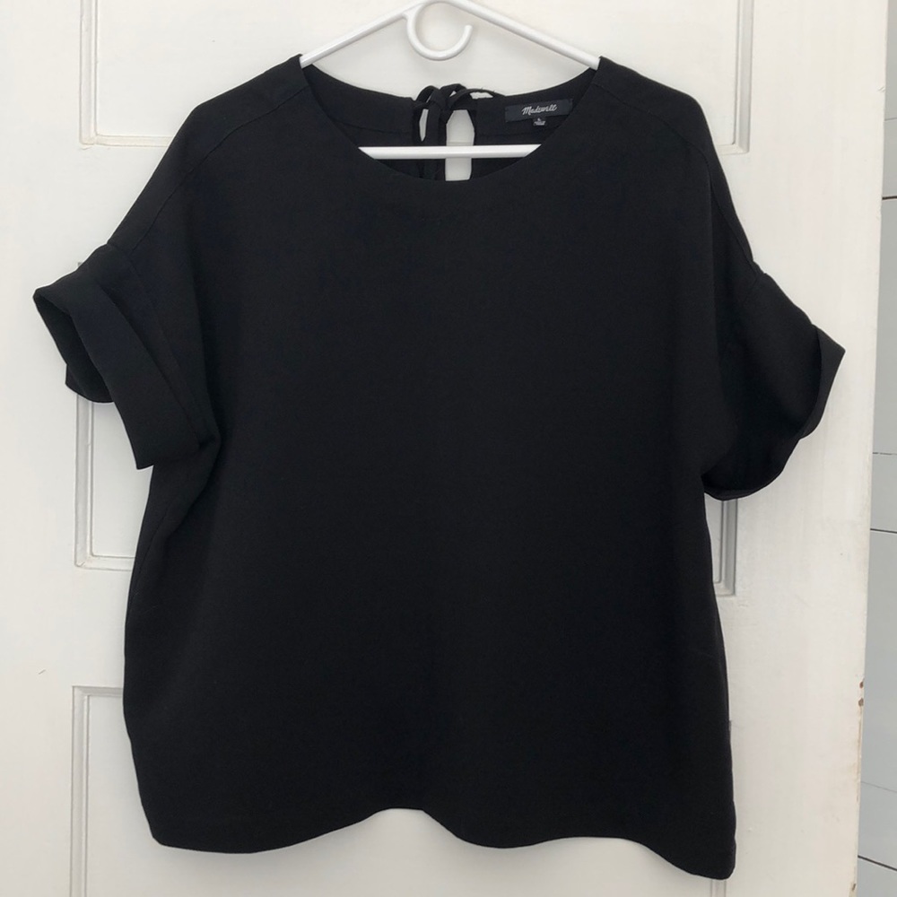 Madewell boxy black top L